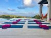 Yoga Mats Pool Set Up